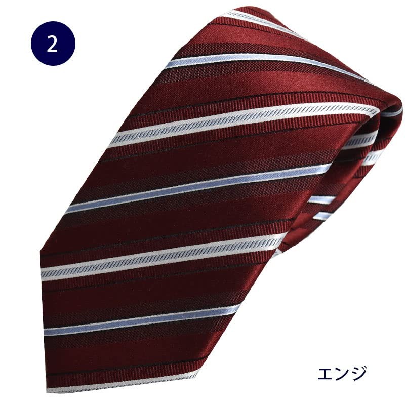 Michi Kolondon Necktie, Made in Japan, Striped, Silk Wrapped, 0-STYLE.cravat,