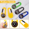 Heveer Compass with Carabiner Hook Compass Keyring Colourful Mini Compass