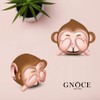 GNOCE Monkey Charms Champagne Monkey with Two Black Stone Eyes