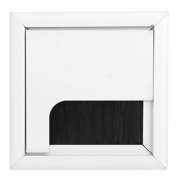 Joyzan Desk Cable Grommet Hole, Square Aluminum Alloy Hole Cover