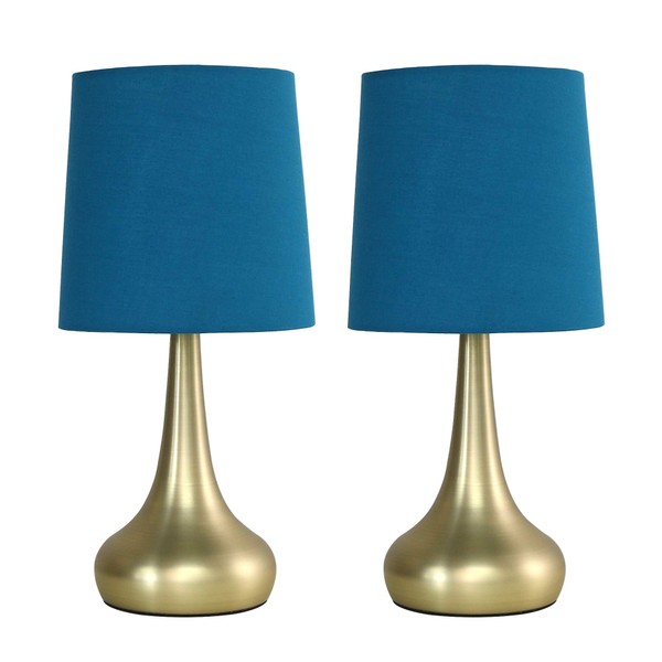 MiniSun MiniSun Pair of Modern Chrome Teardrop Touch Bed Side