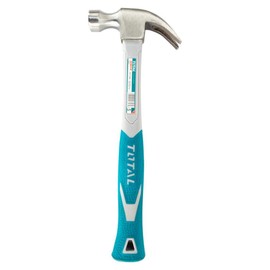 IUSA, Martillo de uña curva TOTAL, 16 oz, Para extraer clavos, puntillas o tuercas, Para uso en hogar o construcción, Mango antiderrapante de fibra...