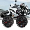 60mm Black Motorcycle Odometer Speedometer Gauge with indicator