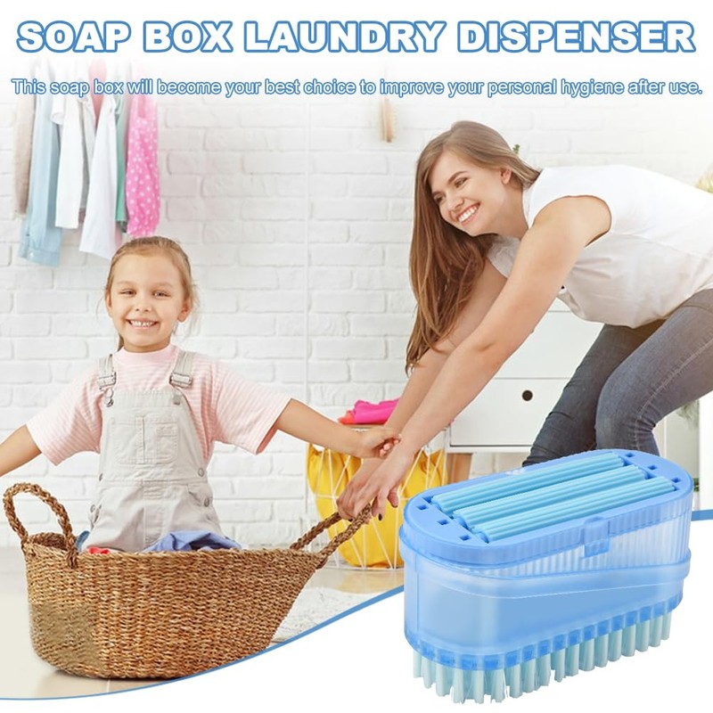 Multifunctional Laundry Soap Box for Soap Holder, Laundry Cleaning Brush