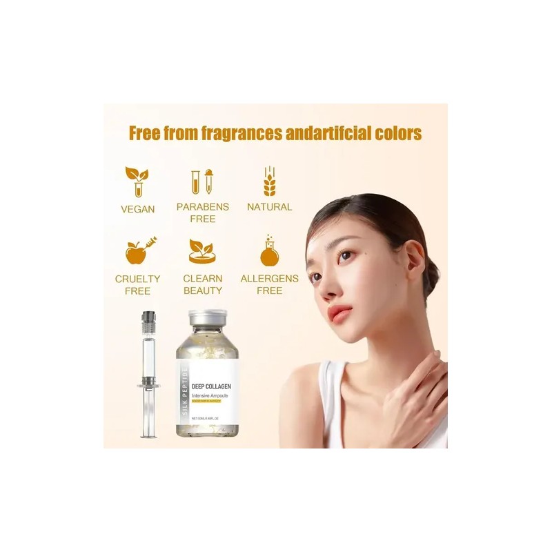 Ampolla Facial Deep Collagen Silk Peptide, Sérum 2 Botellas