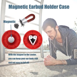 MAIRUI Wired Earbud Case Earphone Headphone Cord Organizer Earbuds Wrap Soft Silicone Magnetic Holder Storage Tangle Free Travel Cable Winder