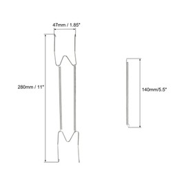 uxcell 2Pcs Plate Hanger, 16 Inch W Type Stainless Steel Invisible Wall Plate Hangers for Decorative Plates, Silver