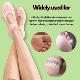 Arch Moisturizing Socks – Hydrating Gel-Lined Spa Socks for Soft, Smooth Feet – Treat Dry, Cracked Heels & Rough Skin – Unisex Foot Care Solution (Small, 1 Pair)