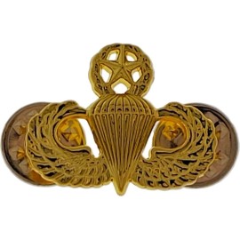 US ARMY Airborne Parachutist Paratrooper MINI MASTER Jump Wing Insignia GOLD Pin