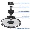 Square Shower Drain, 4-Inch Matte Black Kit with Bonding Flange,
