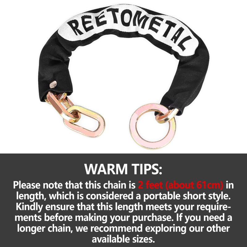 REETOMETAL Heavy Duty Security Chain, 2-Pack 2FT x 3/8" (9mm)