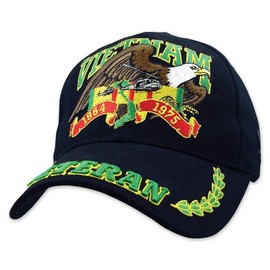 Vietnam Veteran Eagle Low Profile Cap, Black, Adjustable