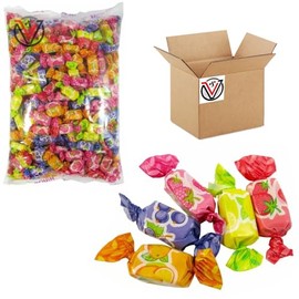 VIMIX Individually Wrapped Assorted Fruit Chews Bag - Fruit Flavour Chews (500g)