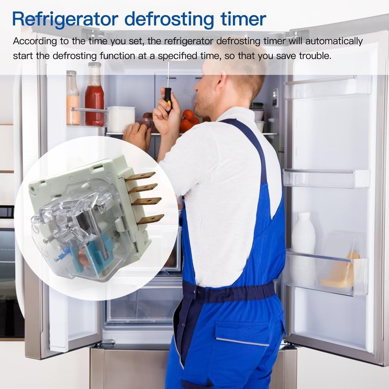 215267800, 215846605, 215846606, 240371001, 241621501 Refrigerator Defrost Timer Replacement for