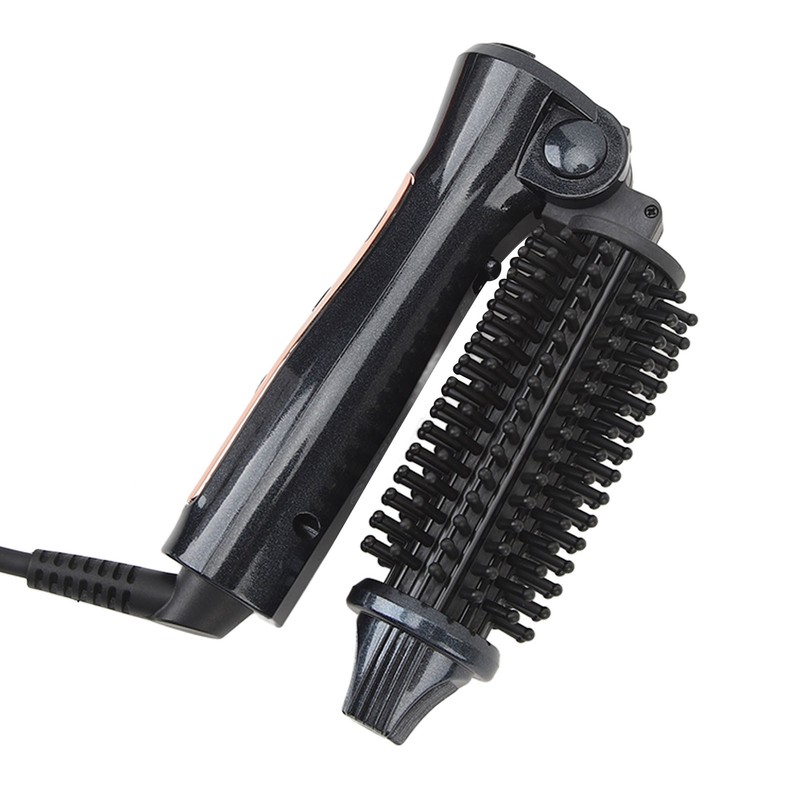 Foldable Hair Curler Straightening Brush Adjustable Temperature Anti Scald Ceramic