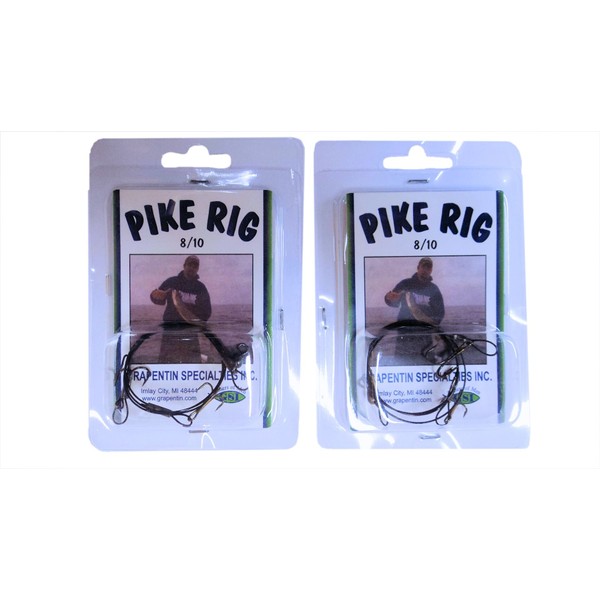 Catchmore Muskie & Pike Rig - #PR810 - Ice, Summer, Tip-up, or Bobber - Size 8 & 10 Treble Hooks - 2 Packs