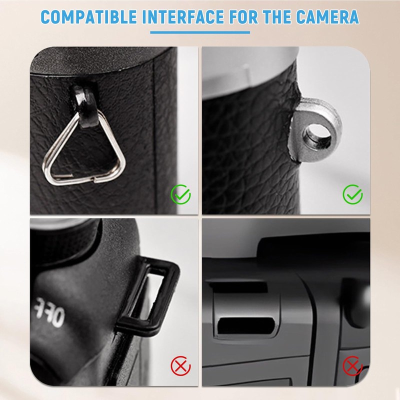 Anseom Kletterseils Kamera Schultergurt 115cm und Handschlaufe 30cm, Kameragurt mit