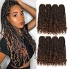 Goddess Box Braids Crochet Hair With Curly Ends 14 Inch