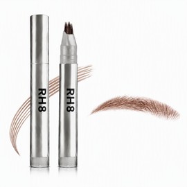MOTIBACK Eyebrow Pencil, Multi-Fork Brush Tip Eyebrow Pen, Brown Eyebrow Tint for Natural Look Waterproof Sweat-Proof, Long-Lasting (Light Brown)
