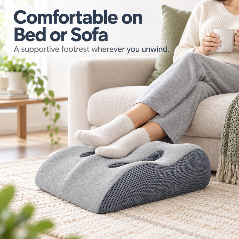 Contoured Memory Foam Leg Pillow – Dual Leg Support for