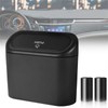 Tulsondai - Bote de basura para coche con tapa, impermeable,