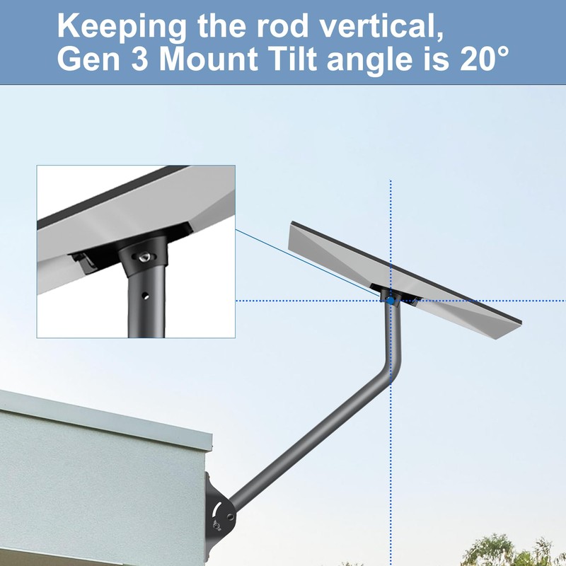 Starlink Gen 3 Mount, 26 Inch Wall Mount/Roof Mount Compatible