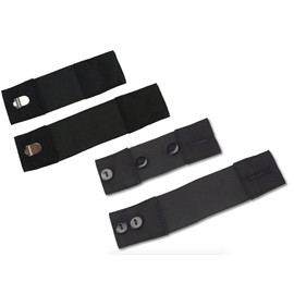 Self-Adjusting Button & Hook Waist Stretch Extender Helps Save on Maternity Clothes (4-pk: Small Hook + Button, Large Hook + Button)