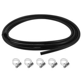 HOPESPANNER 5/16" Fuel Line Kit 15ft Vacuum Hose Automotive Fuel Hose with 5 Clamps 1 Set