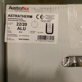 Austroflex Pipe insulation 22 x 20mm filled with Box 36m Contains Pipe bowls foil-laminated Rock wool mineral wool Mineral fiber shell Isolation