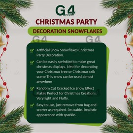 G4GADGET 250gm Christmas Party Decoration Iridescent Fake Artificial Snow Flakes Snowflakes