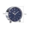 sourcing map Metal Quartz Alarm Clock, Silver-crusted Blue Surface Alarm