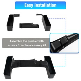 LitMiRaCle Center Console Shifter Storage Box for Wrangler JL JLU 2018-2022 & Gladiator JT 2020+ 2/4 Door, Center Armrest Box Interior Accessories Organizer Gear Storage Box, Black, 2PCS Set