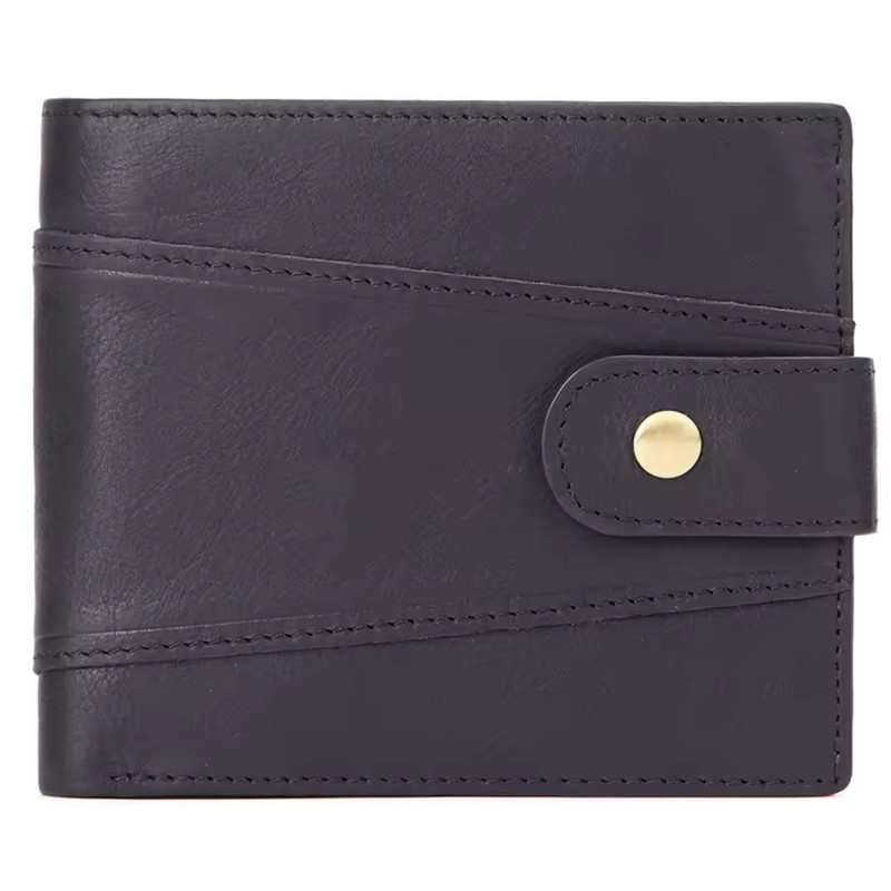 Men's Genuine Cow Leather RFID Wallet with Coin Pocket &