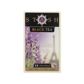 Stash Tea Breakfast in Paris Black Tea, 18 Count Tea Bags in Foil (Pack of 6) Sold By HERO24HOUR Thank You
