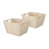 Whitmor Split Rattique Tote, Set of 2, Linen