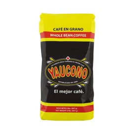 Yaucono Whole Bean Coffee in Bag, Medium Roast, Fresh From Puerto Rico, 2 Pound