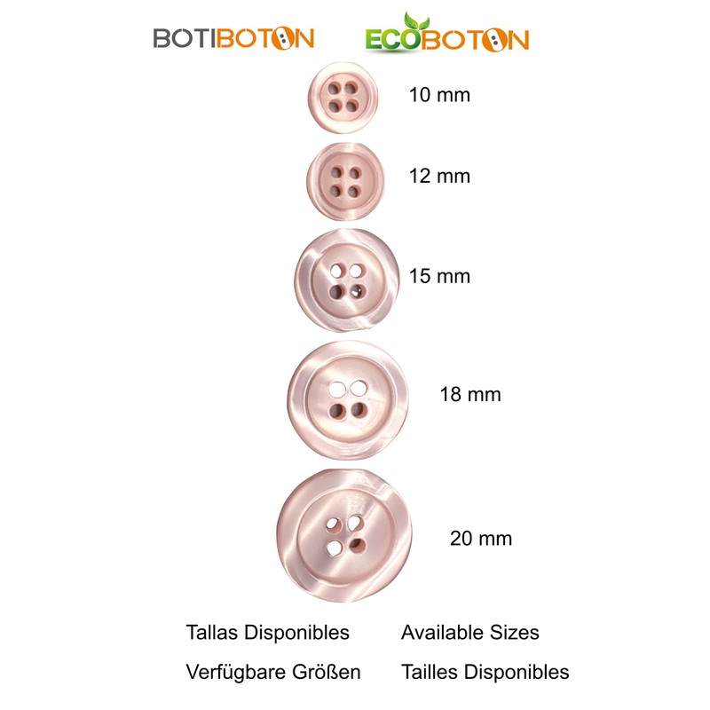 50 Mother of Pearl Buttons - 5 Sizes and 11