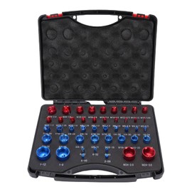 46Pcs Thread Checker, Steel Imperial and Metric Nut Thread Checker for Nut Bolt Size Finder and Identifier, Bolt Measuring Tool for Mechanical Work Home Projects