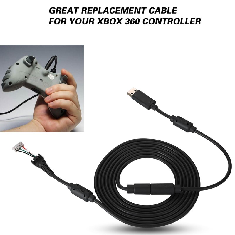 Beufee 360 Controller USB 4Pin Gamepad Cable Replacement with Breakaway