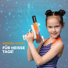 Festicy Electric Water Gun with Light I Automatic Water Gun in Uzi Design I Water Gun Electric Wide Range I 200 ml I Electronic Water Gun Adults and Children