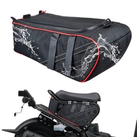 Sresk Under Seat Storage Bag Compatible with Honda Ruckus 2010-2025 Scooter Cling Side Frame Bag with Shoulder Straps (Red Piping)