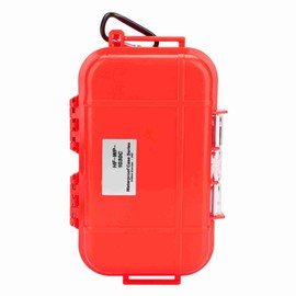 Kodrily Dry Box Waterproof, 1PCS Dry Storage Box, ABS Dry Box for Boat Inner Rubber, Waterproof Small Dry Box with Stainless Steel Fitting for Outdoors Camping Fishing (Red)