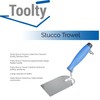 Toolty Stainless Steel Stucco Trowel, Wall Putty Trowel - 120mm