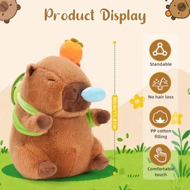 FANTCOSY Capybara Plush Toy - Ultra Soft Stuffed Animal, Cute Realistic Design, Safe & Huggable for Kids, Adults, Pet Lovers (12"/30cm)