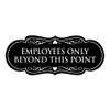 Signs ByLITA Designer Employees Only Beyond This Point Sign(Black) -