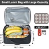 GRKJGytech Insulated Lunch Bag for Men Black Portable Leakproof Kids