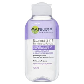 Garnier Garnier Skin Active 2 in1 Eye Make Up Remover, Suitable For Waterproof Makeup, Gentle On Eyes and Eyelashes, Use With Reusable Micellar Eco Pads, 125 ml