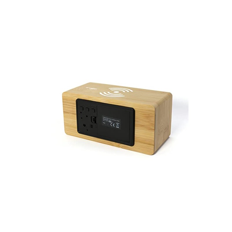 Atlanta 2602 Digital Alarm Clock LED Display with Wireless Charging