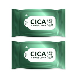 LEC CICA Makeup Remover Sheet (28 sheets x 2 pieces), Made in Japan, Weak Acidic, Skin Refreshing Ingredients, Formulated with Aperidusa Extract, Lotion Ingredients, No Rinsing Necessary