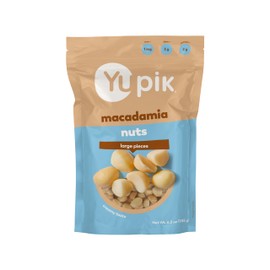 Yupik Macadamia Nuts, Large Pieces, 6.5 Oz, Gluten-Free, Kosher, Raw, Shelled, Unsalted, Healthy Snacks, Creamy Taste
